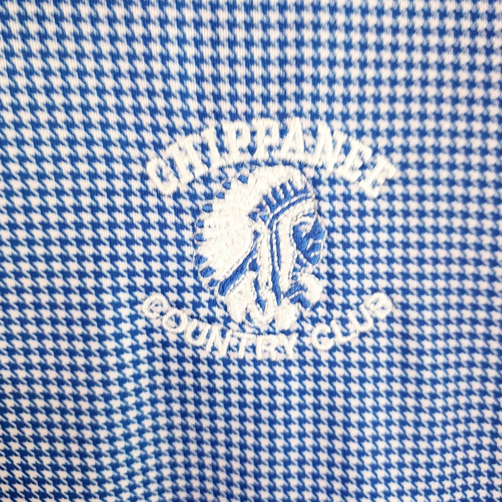 Footjoy FootJoy Polo Shirt L Blue Herringbone Chippanee Country Club Golf Short Sleeve Pullover 3 Button Mens Regular Size Size US L / EU 52-54 / 3 - 5 Thumbnail