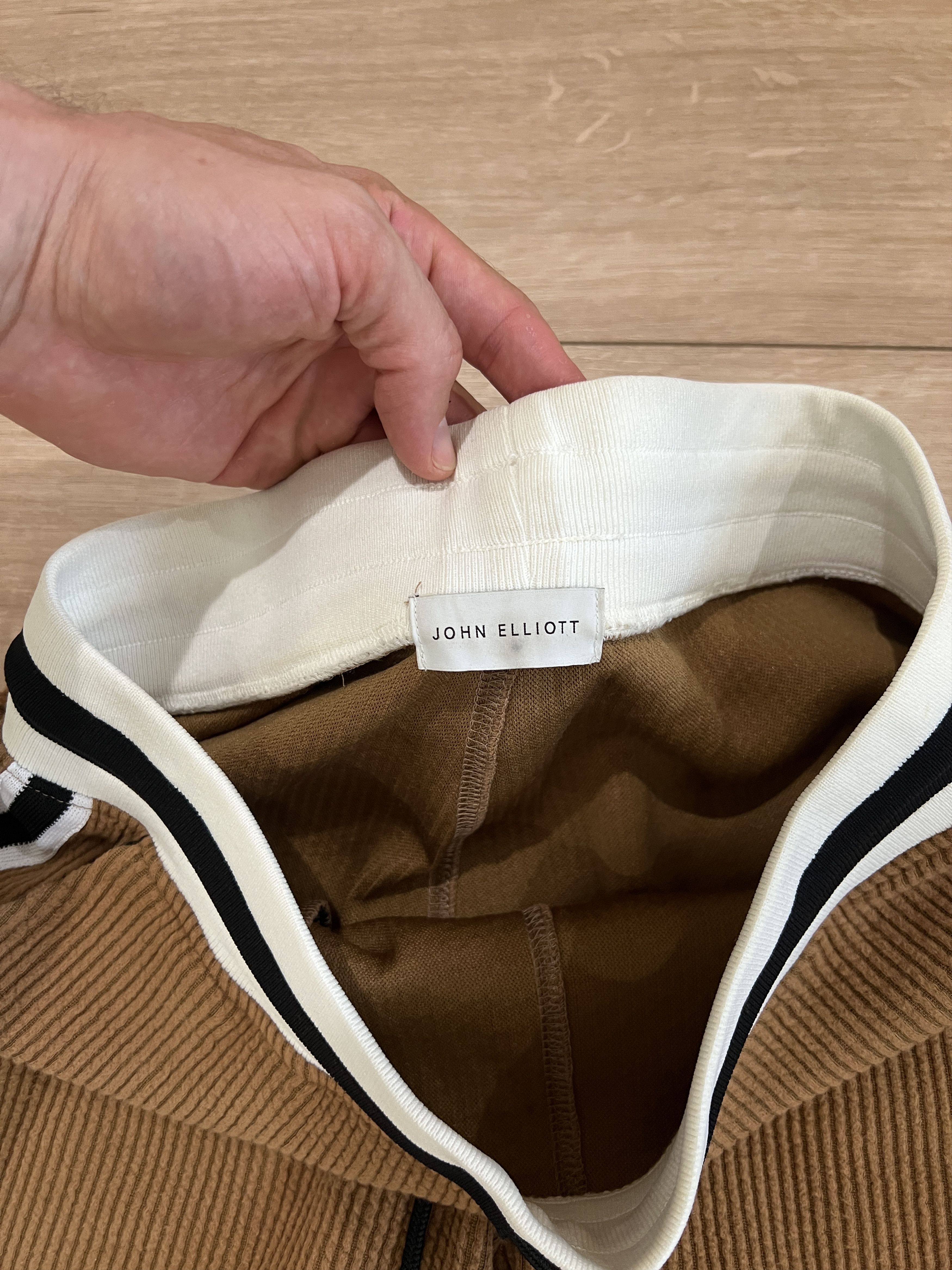 John Elliott John Elliott Brown Corduroy Athletic Shorts Drawstring Size US 28 / EU 44 - 2 Thumbnail