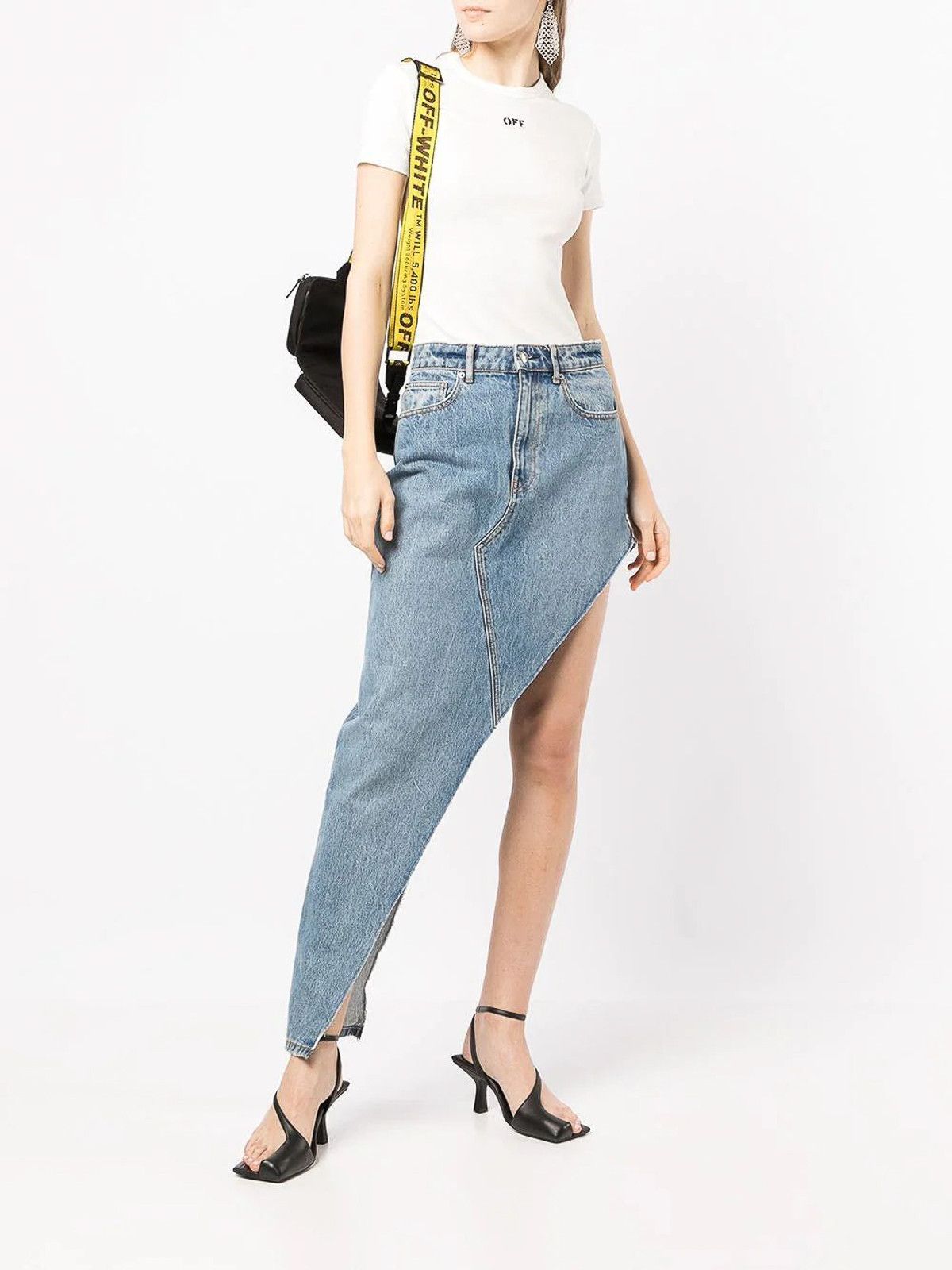 Off-White o1gr1nt0325 Off Stamp Rib Basic T-Shirt in White Size XL / US 12-14 / IT 48-50 - 2 Thumbnail
