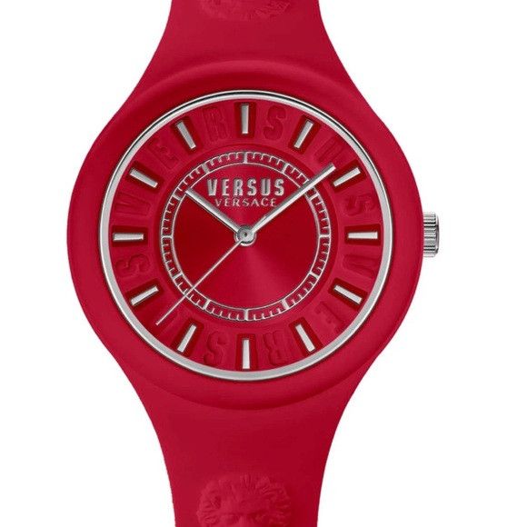 Versus Versace Women's Fire Island Sunray Silicone Strap Watch, 39mm Red Size ONE SIZE - 2 Thumbnail