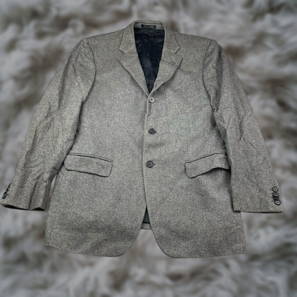 Cantarelli Cantarelli Blazer 42R Wool/Cashmere Gray Italy 2-Button Front Notch Lined Jacket Mens Size 42R - 1 Thumbnail
