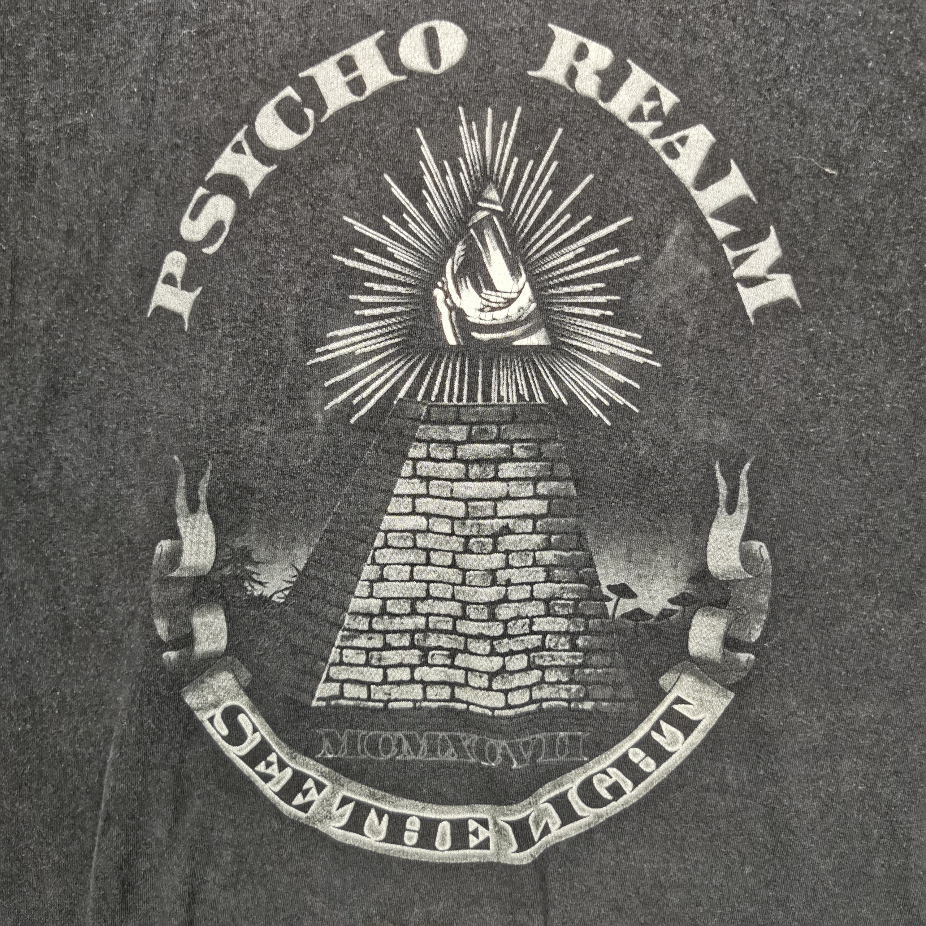 Vintage Vintage Psycho Realm T-Shirt Freemason Yeezus Style Tee Size US XXL / EU 58 / 5 - 3 Thumbnail