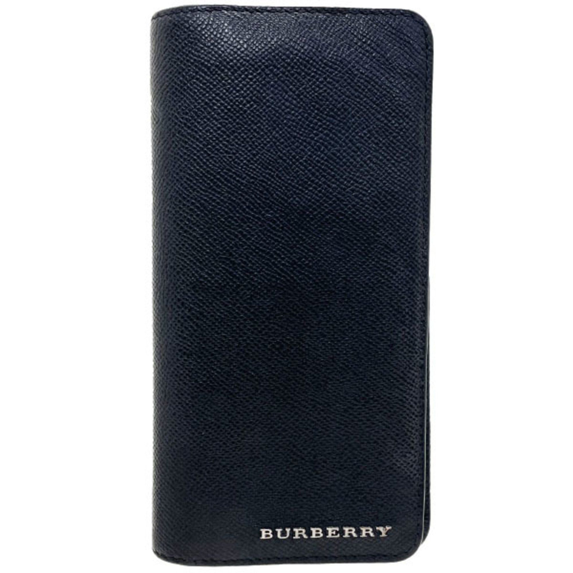 Burberry Burberry Leather Black BURBERRY Long Wallet Men's HH-13755 Size ONE SIZE - 1 Thumbnail