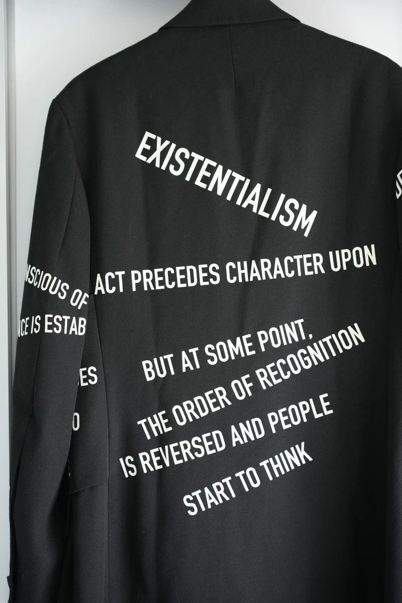 Yohji Yamamoto Yohji Yamamoto Black Suit with Messages from Yohji Yamamot Size US S / EU 44-46 / 1 - 5 Thumbnail