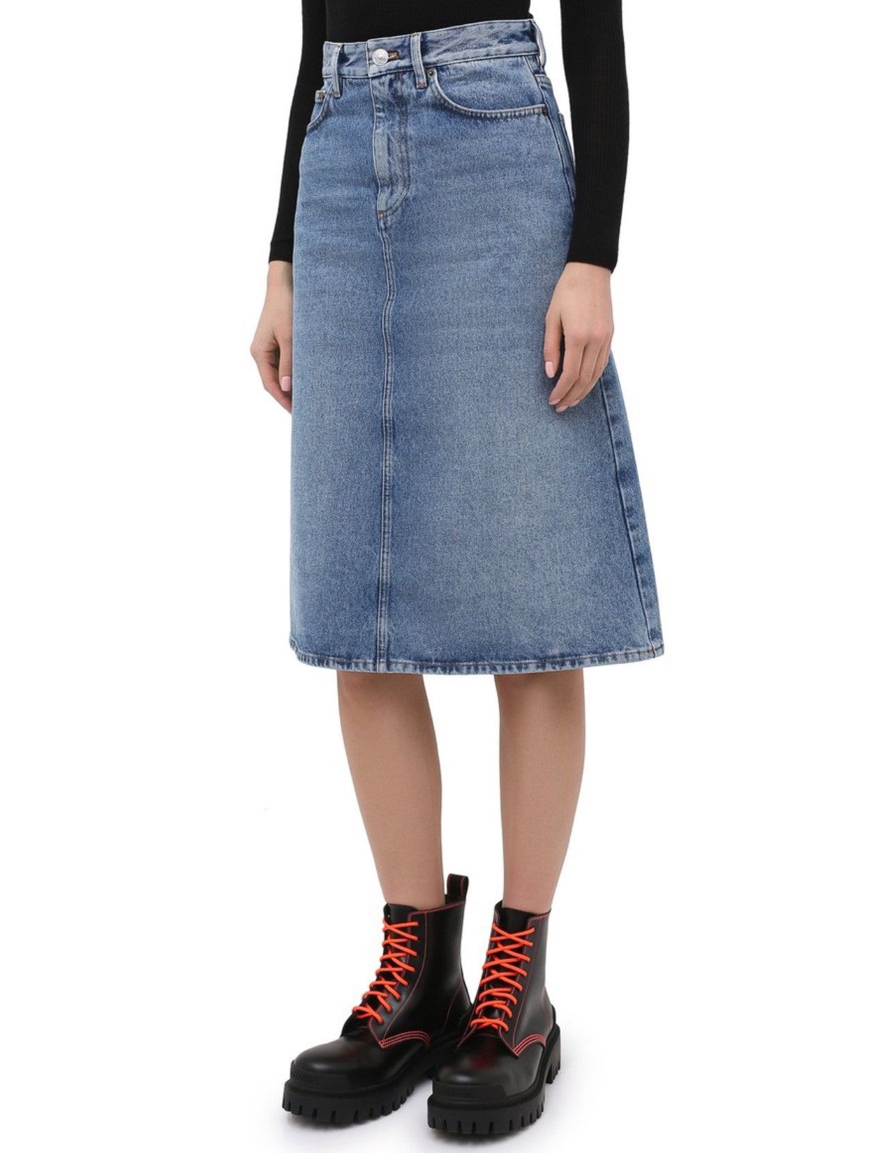 Balenciaga Balenciaga denim skirt Size 26" / US 2 / IT 38 - 1 Thumbnail