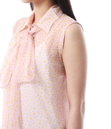 Gucci o1la5ras0526 Printed Silk Top With Neck Bow in Pink Size XS / US 0-2 / IT 36-38 - 5 Thumbnail