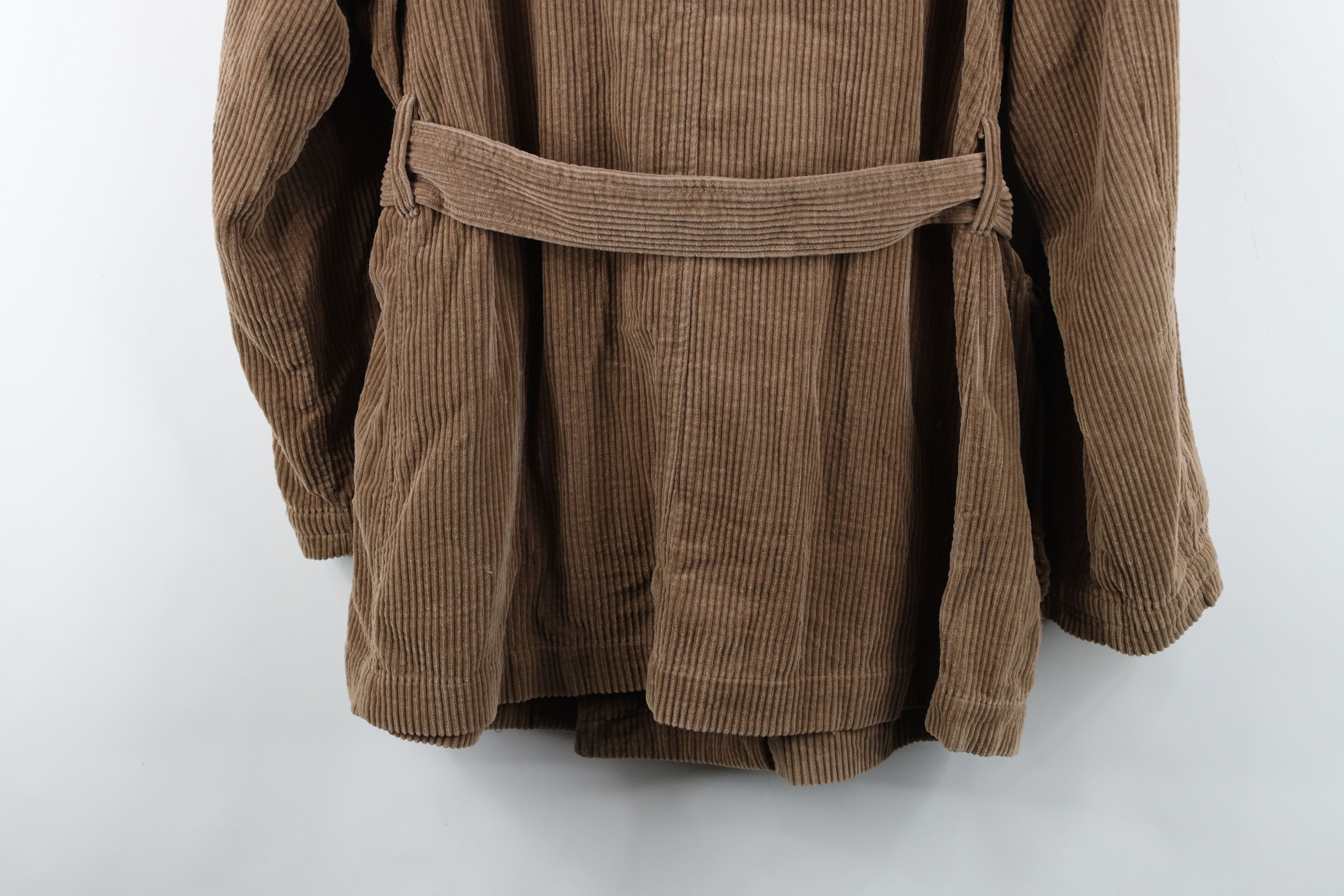 Esprit Vintage 90s Y2K Esprit Belted Corduroy Jacket Coat Brown Size S / US 4 / IT 40 - 15 Thumbnail