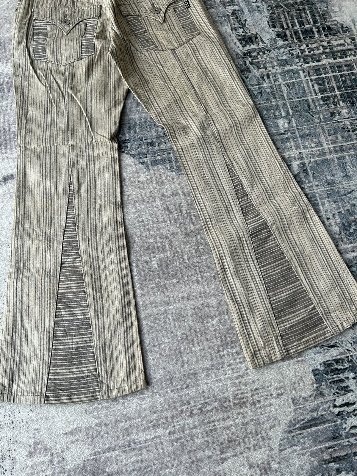If Six Was Nine Morgan Homme Flared Stripe Pants Size US 29 - 15 Thumbnail