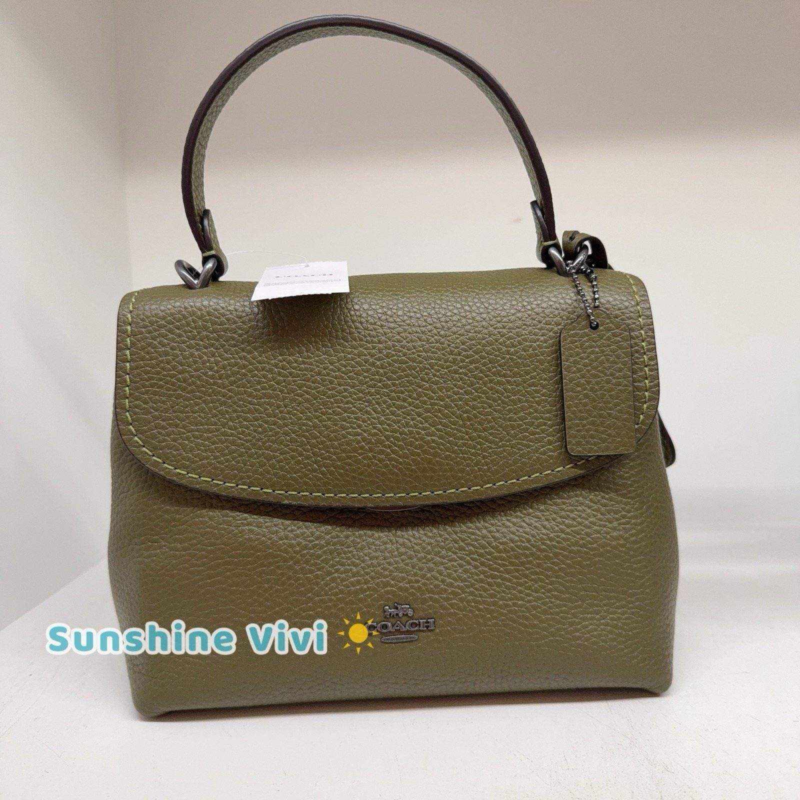 NWT Coach Emory Top Handle Bag leather CCE53 QBOLV Olive