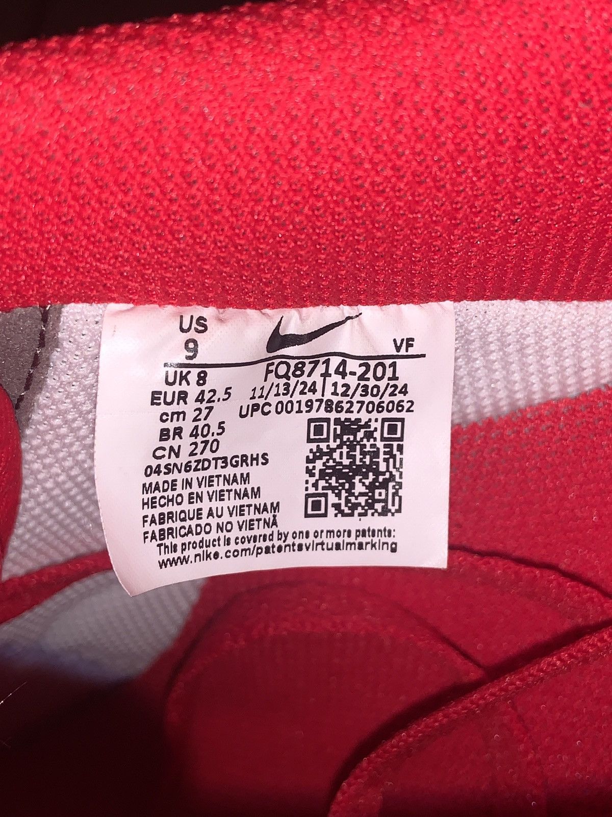 Nike Nike Air Force 1 ‘07 LV8 Cave Stone University Red Size 9 Size US 9 / EU 42 - 6 Thumbnail