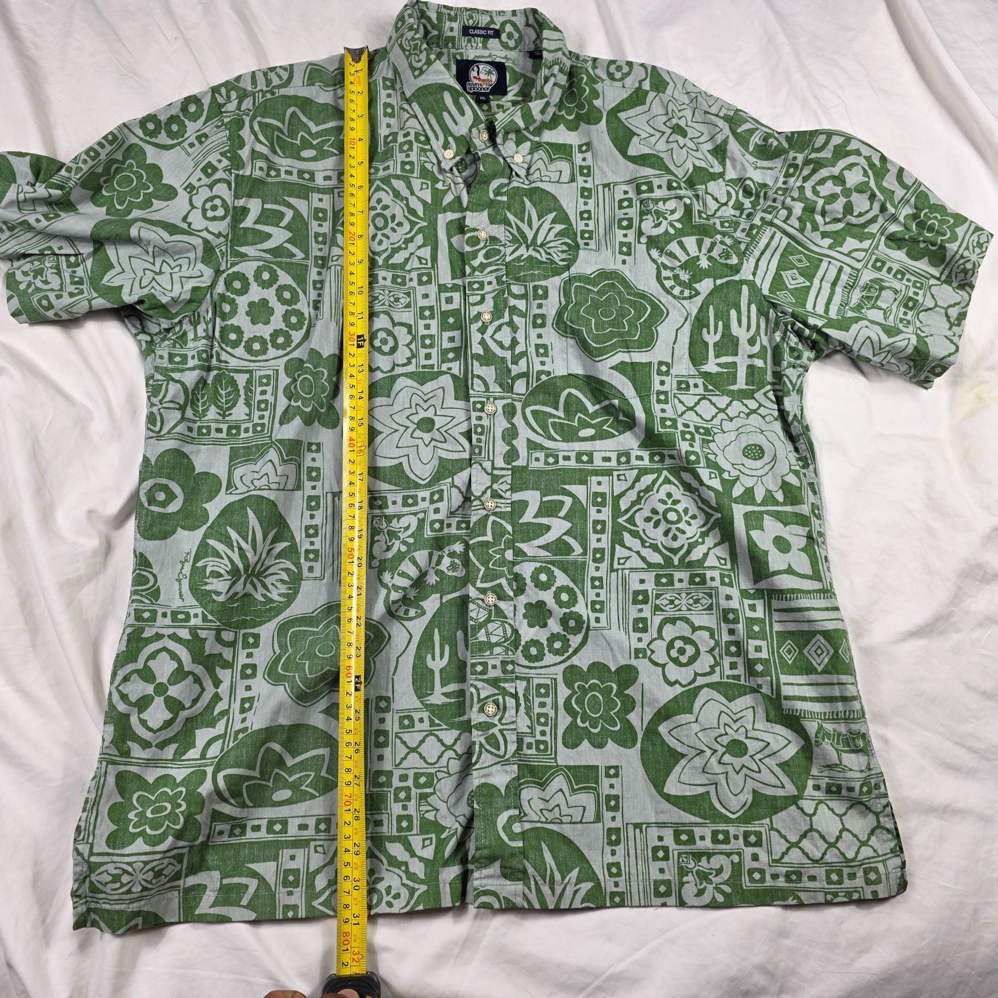 Reyn Spooner Reyn Spooner Classic Fit Mens XL Green Floral Button Shirt C Size US XL / EU 56 / 4 - 8 Thumbnail