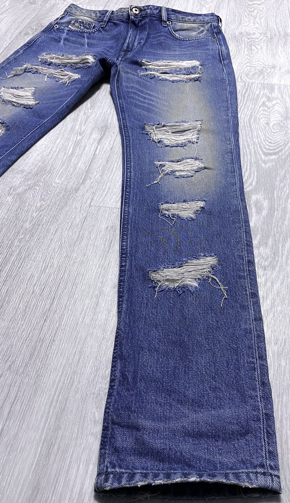 Diesel Diesel Industry Rizzo Washed Distressed Torn Jeans Denim Size 26" / US 2 / IT 38 - 12 Thumbnail