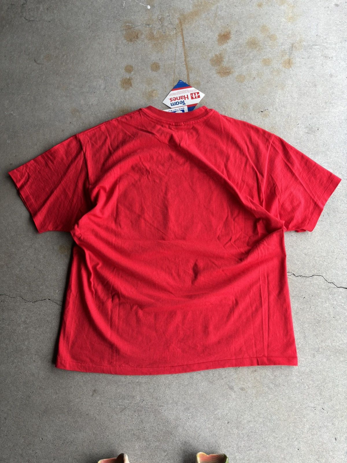 Hanes × NBA × Vintage Crazy 90s Deadstock Chicago Bulls Team Hanes Promo Shirt Size US XL / EU 56 / 4 - 2 Thumbnail