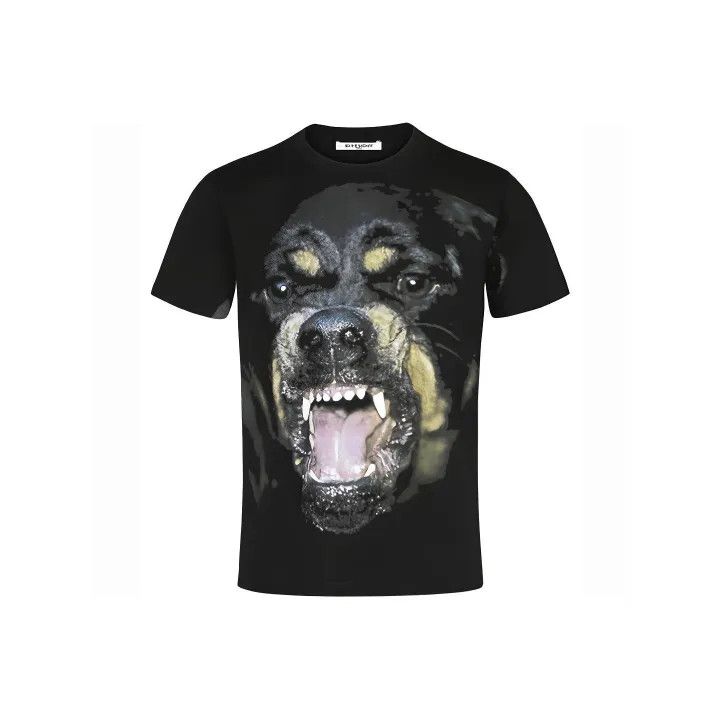Givenchy Givenchy Classic Rottweiler Graphic Cotton T-Shirt Size US L / EU 52-54 / 3 - 1 Thumbnail
