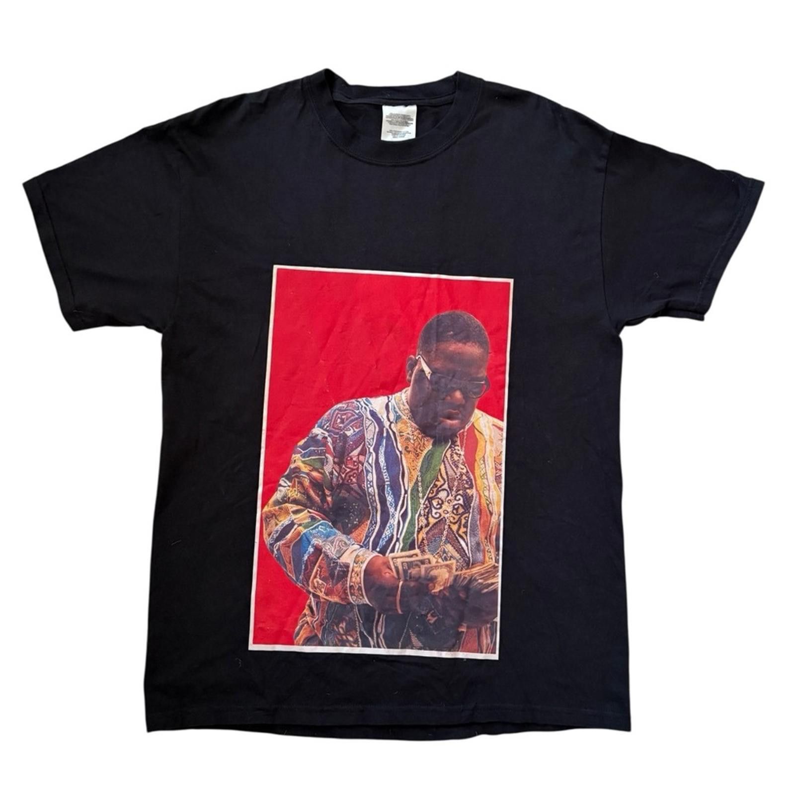 Designer Notorious BIG Biggie Smalls Rare Vintage 90sBlack T-Shirt Size US M / EU 48-50 / 2 - 1 Thumbnail