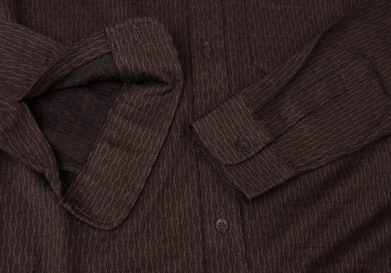 Dries Van Noten Wool Acrylic Cable Pattern Shirt in Brown, Size 48 Size US M / EU 48-50 / 2 - 8 Thumbnail