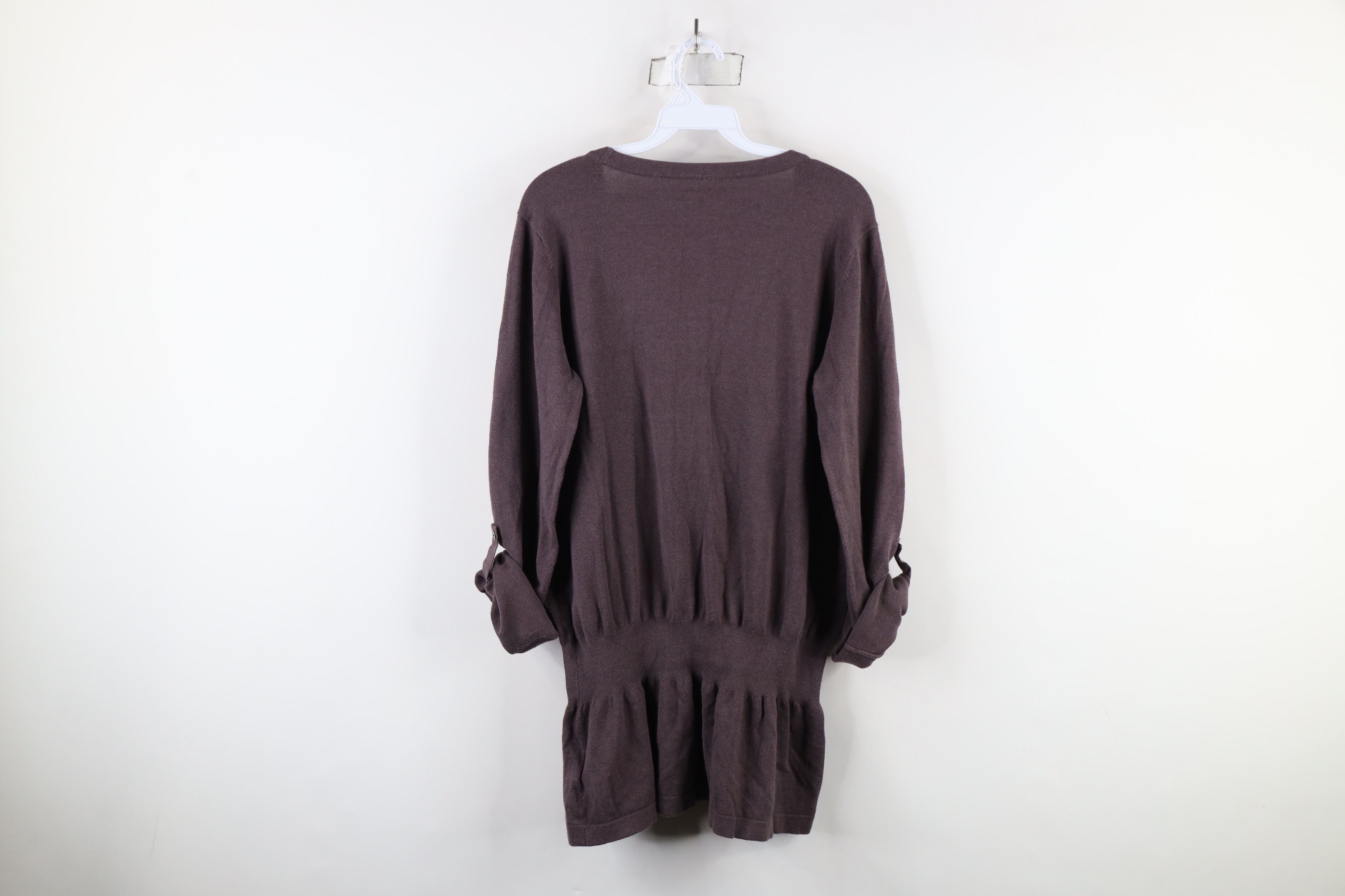 Vintage Y2K Lole Blend Knit Roll Sleeve Babydoll Sweater Purple Size XL / US 12-14 / IT 48-50 - 14 Thumbnail