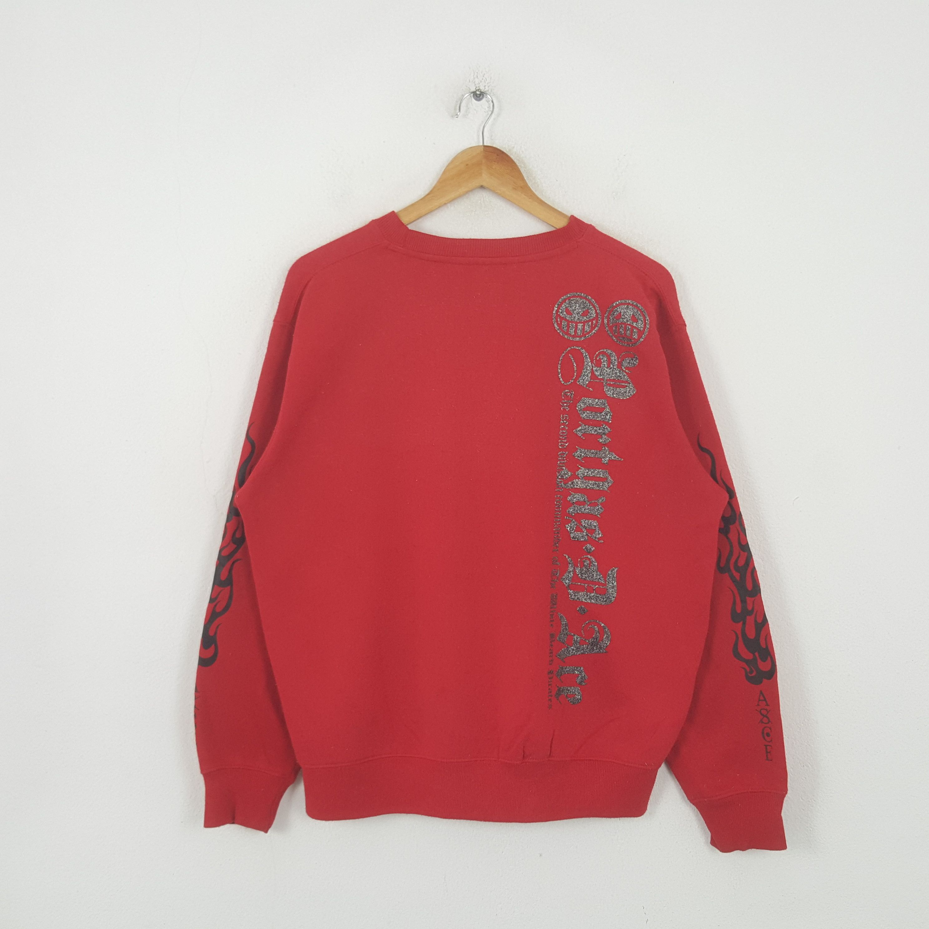 One Piece Vintage One Piece Portgas D. Ace Anime Sweatshirt RR12 Size US L / EU 52-54 / 3 - 3 Thumbnail