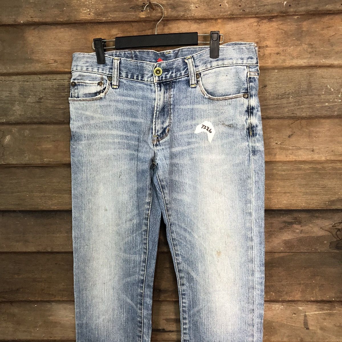 Japanese Brand Uniqlo Jeans Blue faded vintage Denim Pants #7326 Size 32" / US 10 / IT 46 - 2 Thumbnail