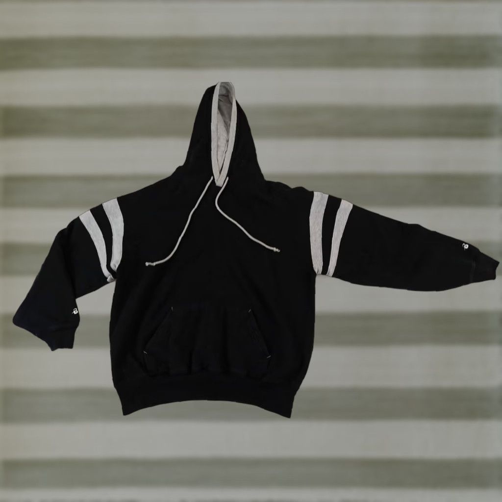Vintage VINTAGE Badger Sweatshirt Pullover Hooded Black XL Pockets Canvas Unsisex Adults Regular Sweatshirt Hoodie Size US XL / EU 56 / 4 - 1 Thumbnail