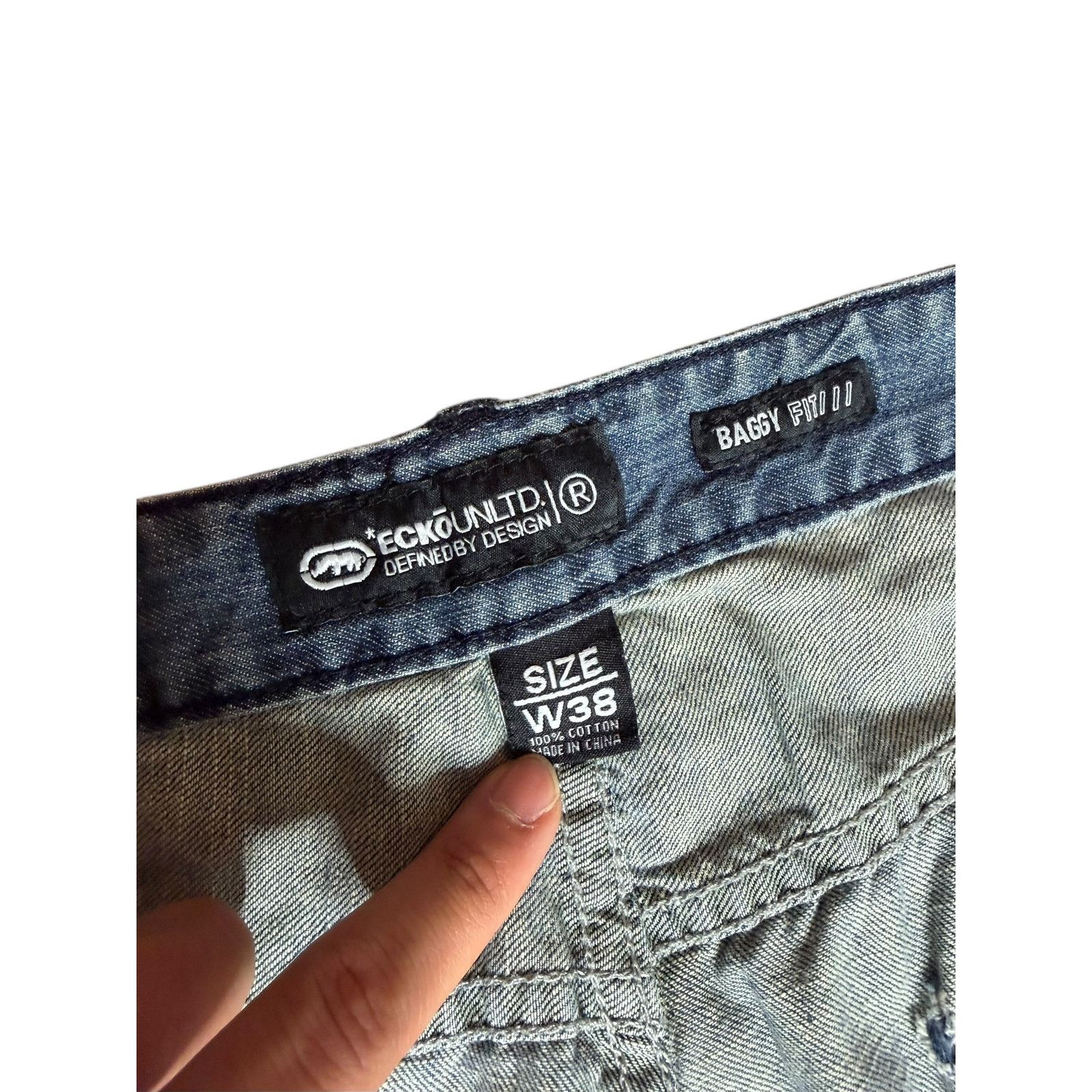 Ecko Unltd. × Vintage Vintage Y2k Ecko Unltd Baggy Denim Jeans Size 38x30 Size US 38 / EU 54 - 6 Thumbnail