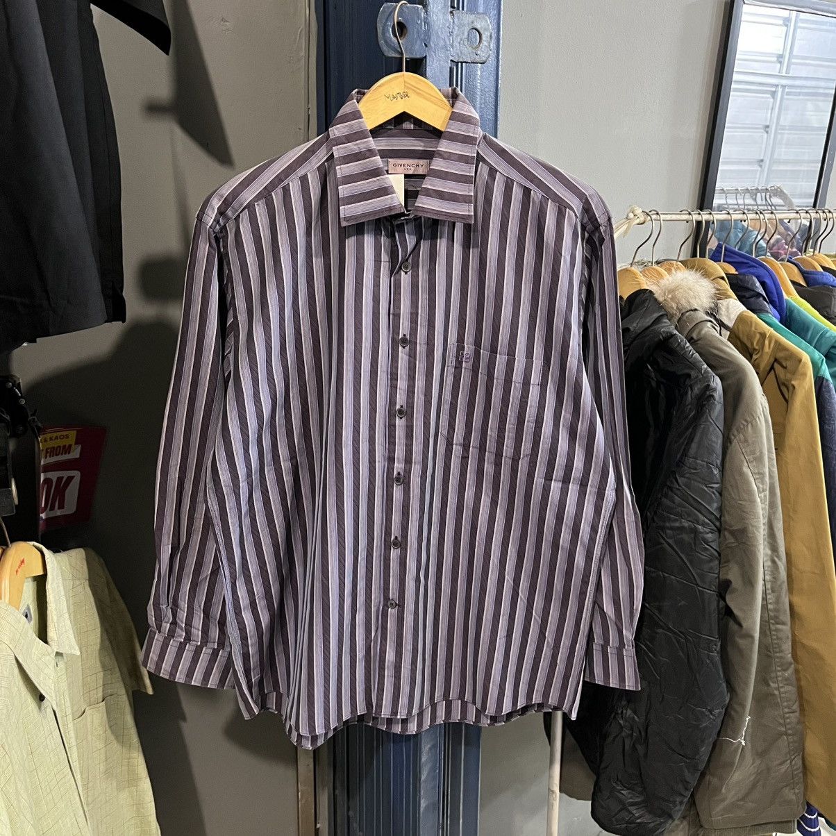 Givenchy Givenchy Luxury Striped Long sleeve button/style Isseymiyake Size US L / EU 52-54 / 3 - 1 Thumbnail