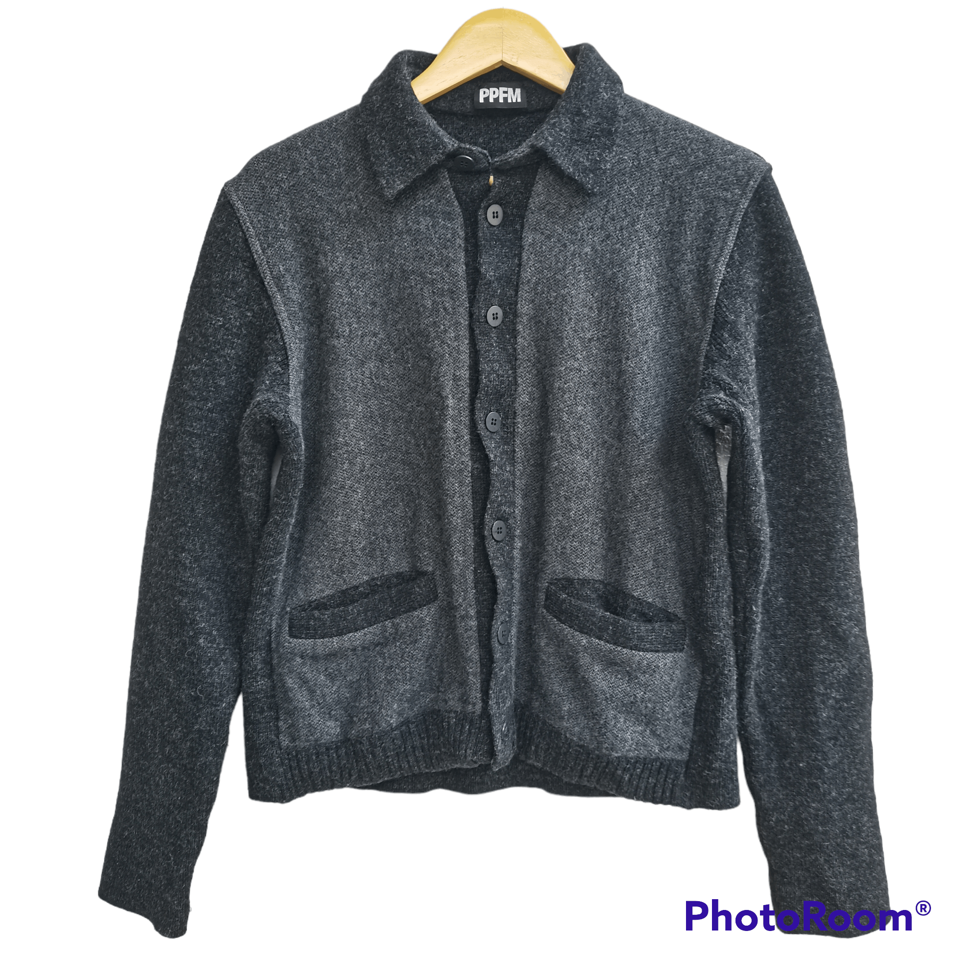 Japanese Brand Steals🔥Vintage PPFM Wool Knitted Button Up Jacket Size US L / EU 52-54 / 3 - 1 Thumbnail