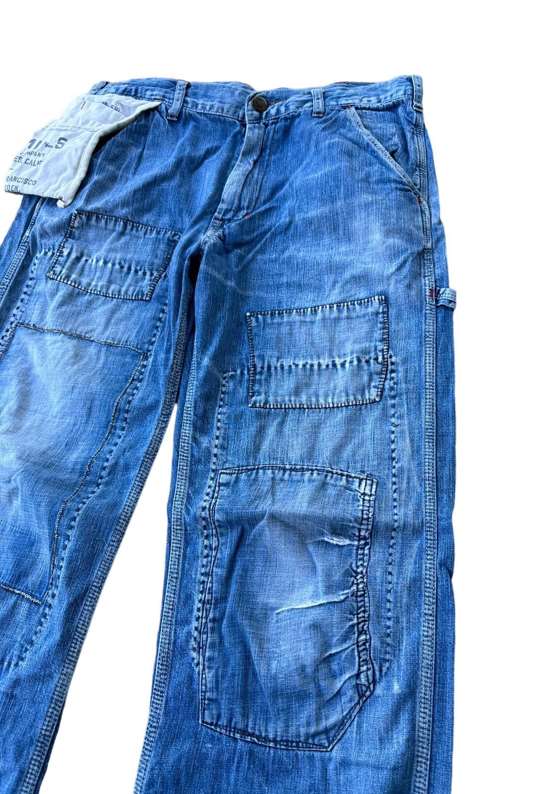 Japanese Brand Denim & dungare sashiko carpenter jeans Size US 30 / EU 46 - 2 Thumbnail