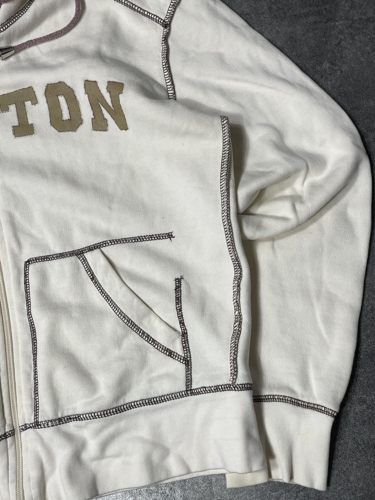 Vintage 🔥RARE🔥Vintage Y2K Hoodie Zip Spellout Boxy USA Boston Size S / US 4 / IT 40 - 7 Thumbnail