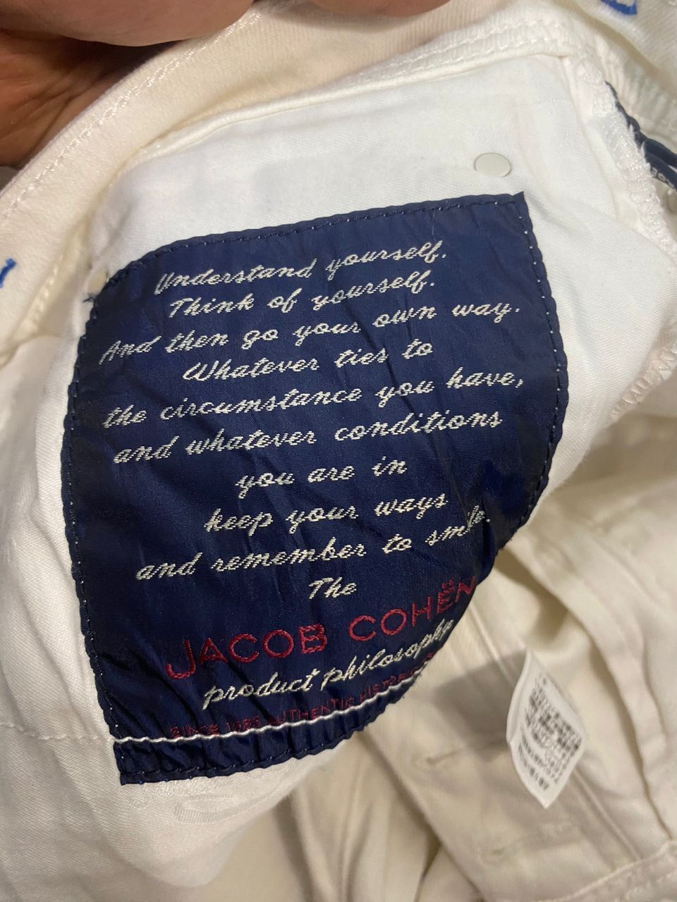 Designer × Jacob Cohen Unisex🔥Jacob cohen handmade white denim pants Size US 34 / EU 50 - 12 Thumbnail