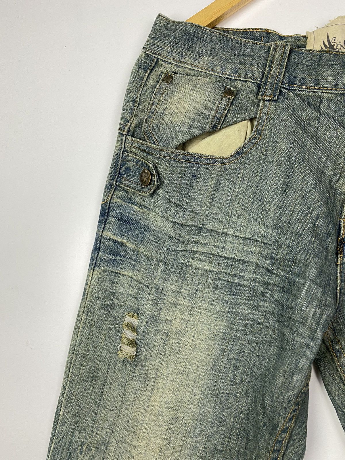 Japanese Brand × Vintage Vintage Fusai Denim Distressed Flared Size US 34 / EU 50 - 6 Thumbnail