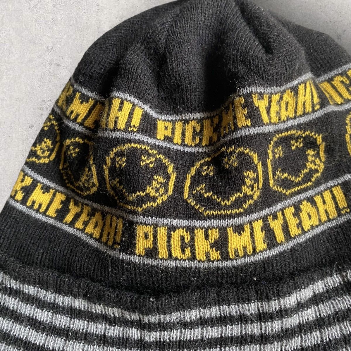 Hysteric Glamour 2009 Nirvana Smiley “Pick Me Yeah” Beanie Kurt Cobain Size ONE SIZE - 3 Thumbnail