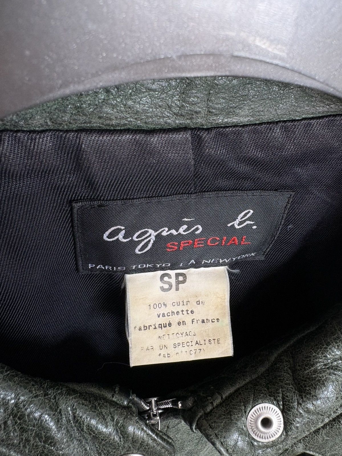 agnes b. Agnes B. Special Cattle Skin Leather Biker Jacket size S Size S / US 4 / IT 40 - 6 Thumbnail