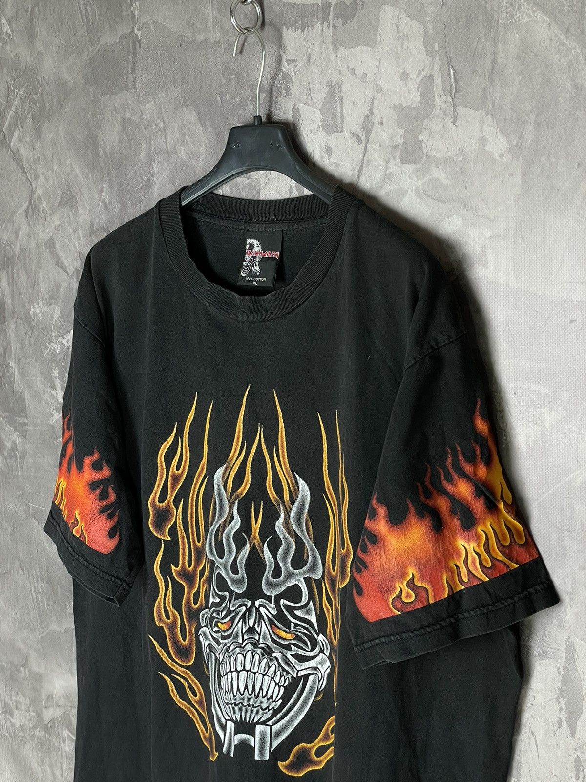 Band Tees 🎸 Iron Maiden Fire Vintage T-shirt Rock Tee Y2K Size US XL / EU 56 / 4 - 7 Thumbnail