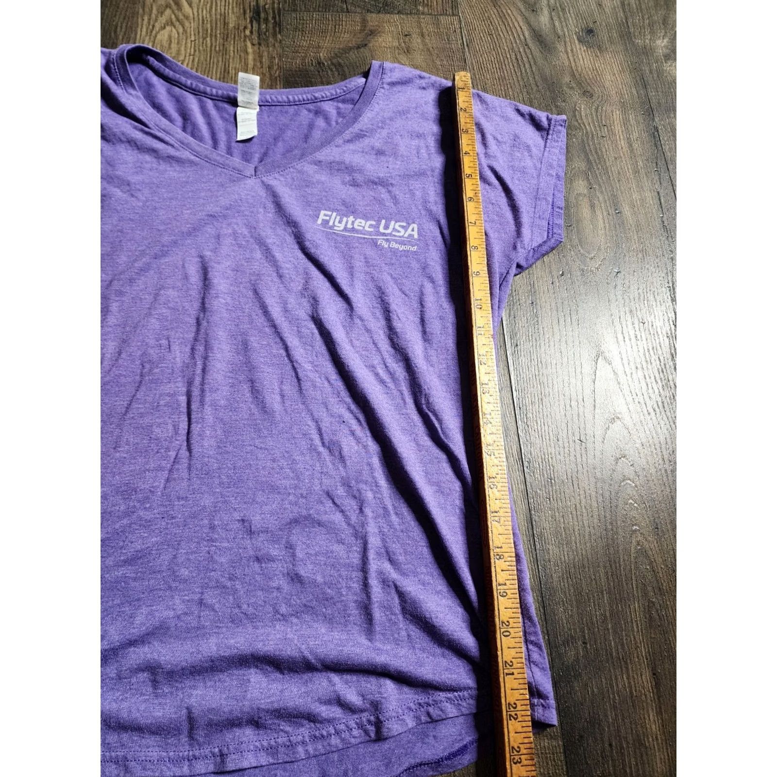 Anvil Womens L Flytec USA Big Spring Nationals 2018 Hang Gliding T Shirt Double Sided Shirt Womens L Purple Cotton Short Sleeve Size L / US 10 / IT 46 - 2 Thumbnail