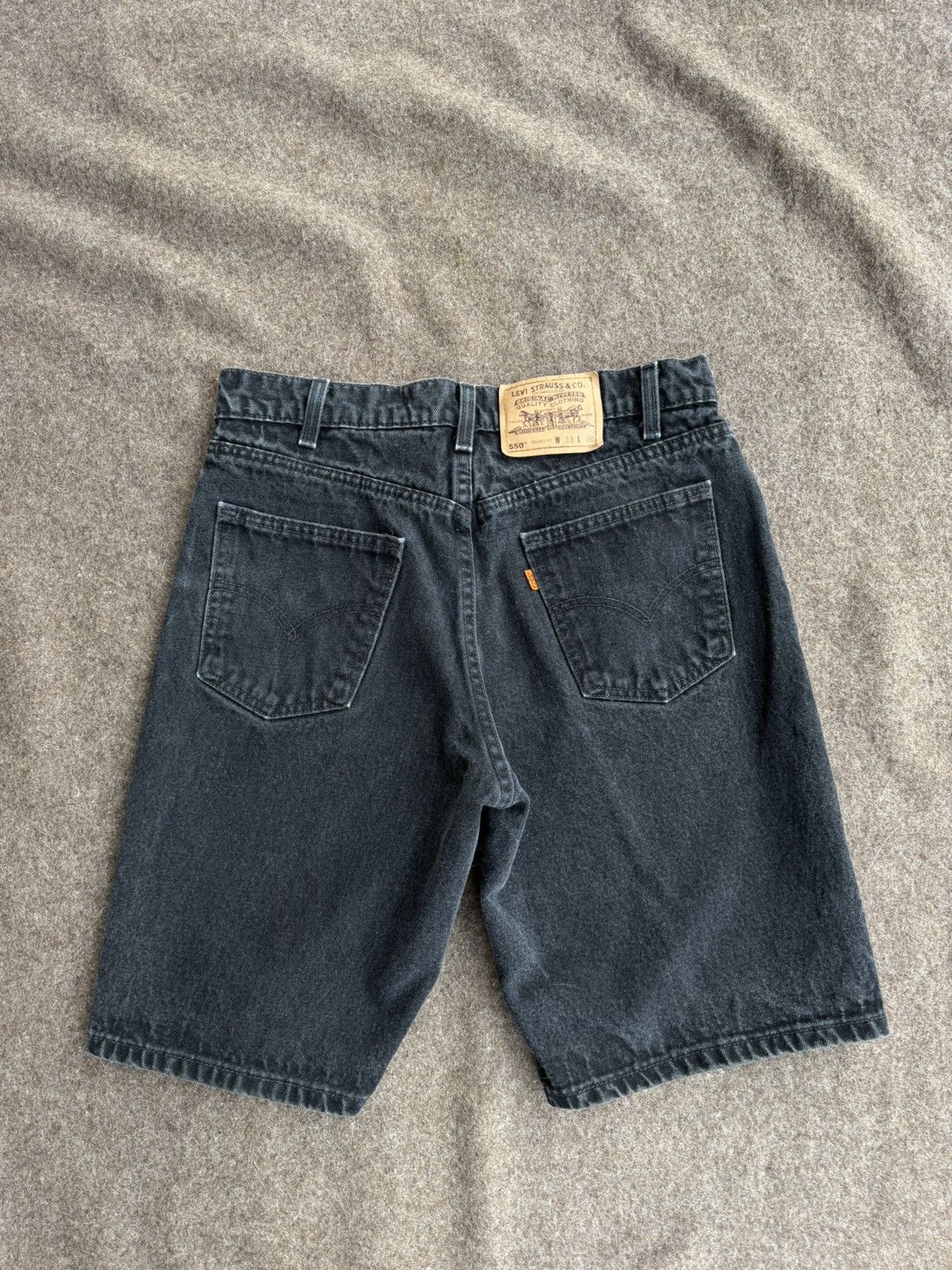 Levi's Levi’s 550 Made in USA Orange Tab Denim Shorts Size US 33 - 7 Thumbnail