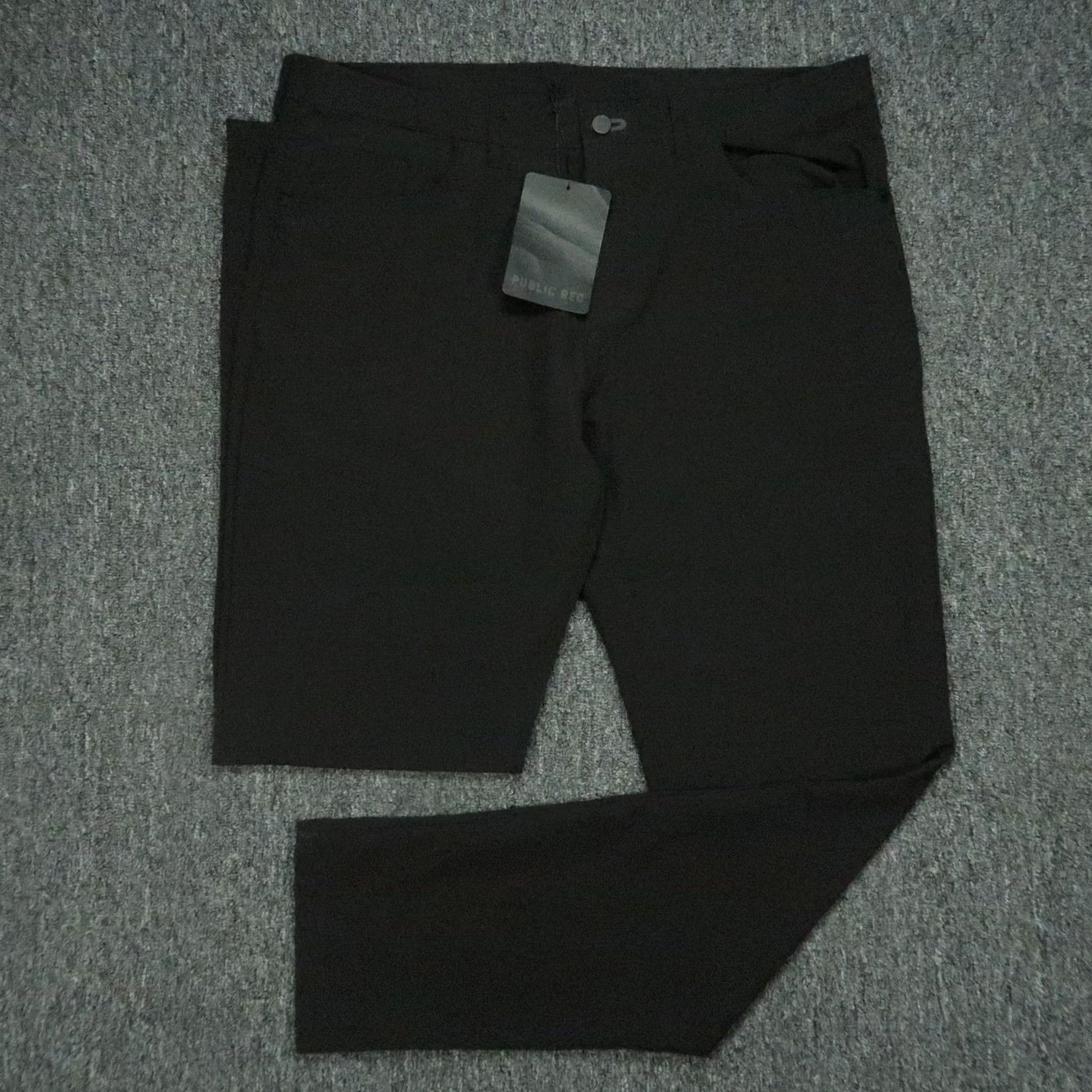 Vintage Public Rec Pants Mens 38x36 Black Workday 5-Pocket Stretch Chino NWT Regular Shoes Size US 38 / EU 54 - 2 Thumbnail