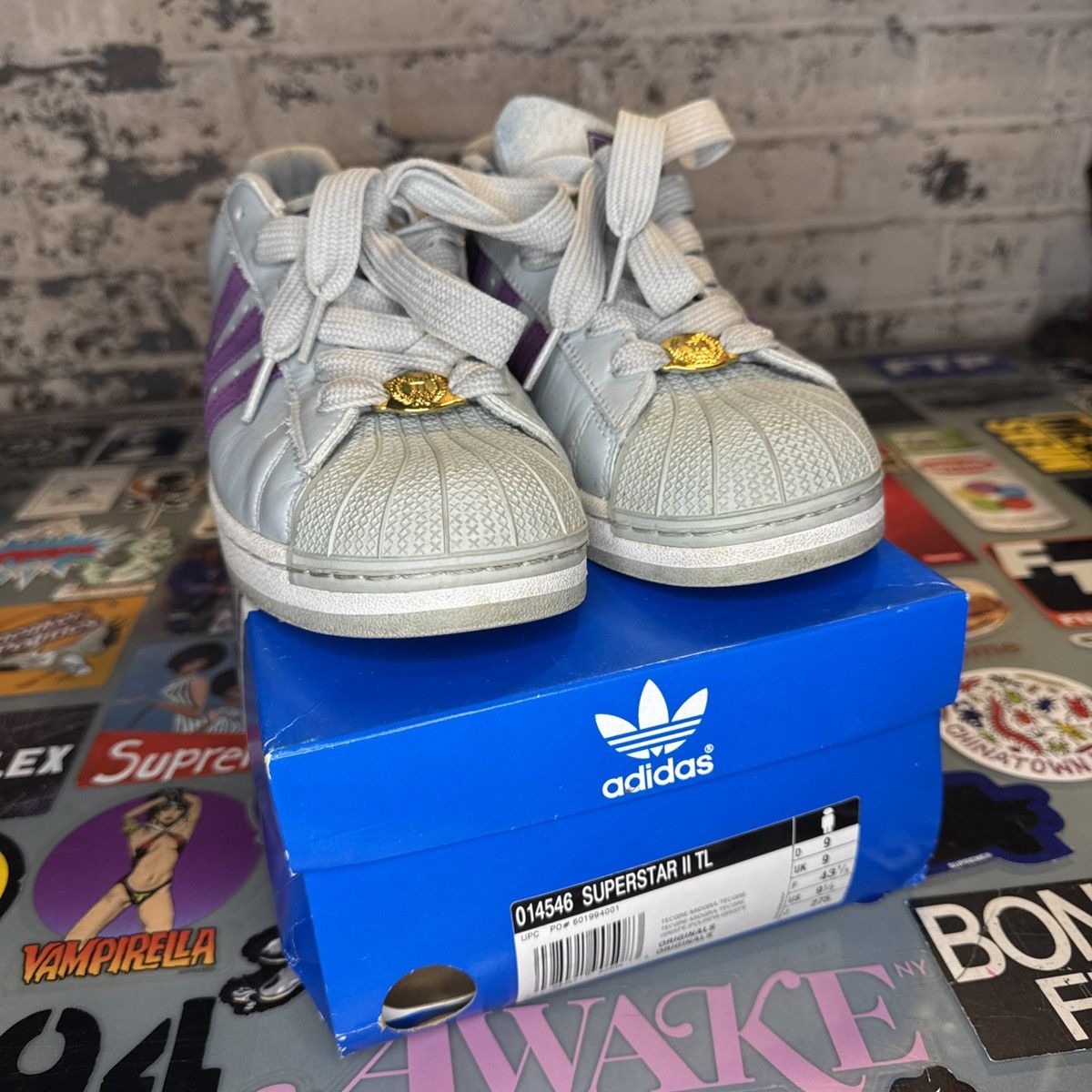 Adidas Adidas Originals Superstar II TL 014546 Grey Purple Sz 9.5 Size US 9.5 / EU 42-43 - 8 Thumbnail