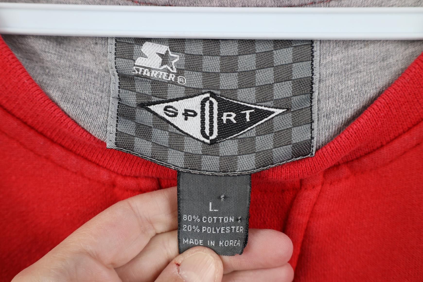 Starter Vintage 90s Starter Faded Boxy Fit Crewneck Sweatshirt Red Size US L / EU 52-54 / 3 - 6 Thumbnail