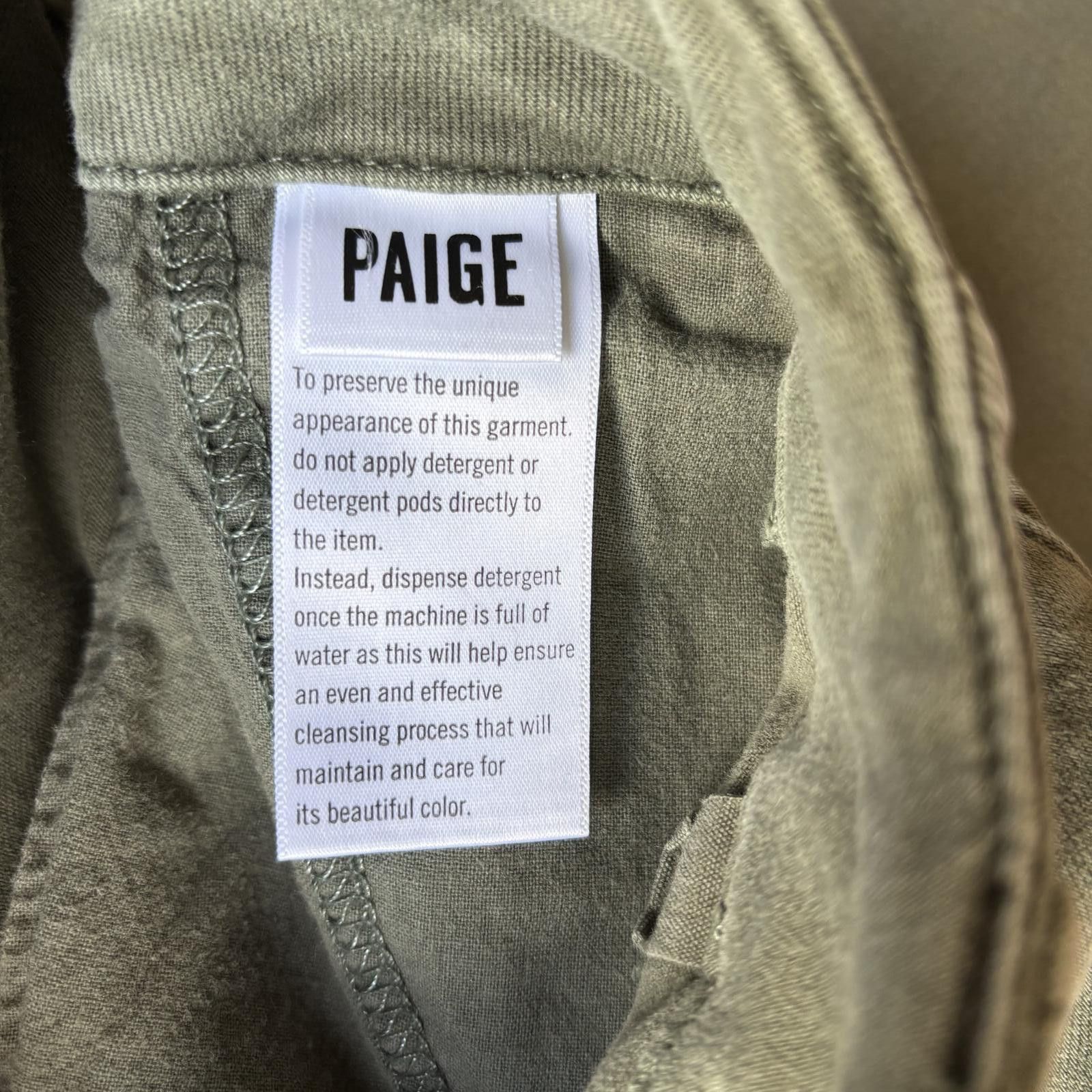 Paige PAIGE Carly High-Rise Wide-Leg Cargo Pants in Ivy Green 🌿 Size 29" - 4 Thumbnail