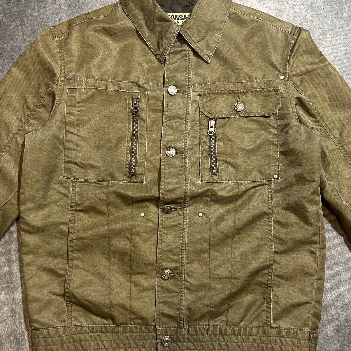 Japanese Brand × Kansai Yamamoto × Vintage Kansai Jeans Riveted Utility Cargo Jacket Green Size US M / EU 48-50 / 2 - 3 Thumbnail
