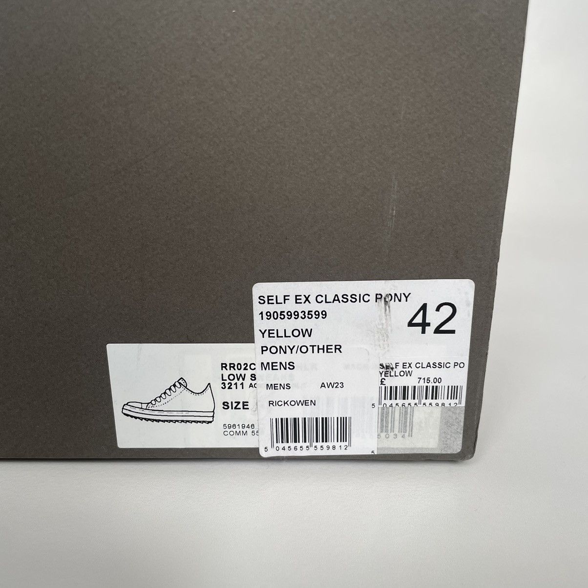 Rick Owens A/W 23 Acid Green Pony Hair Ramones Size US 9 / EU 42 - 17 Thumbnail