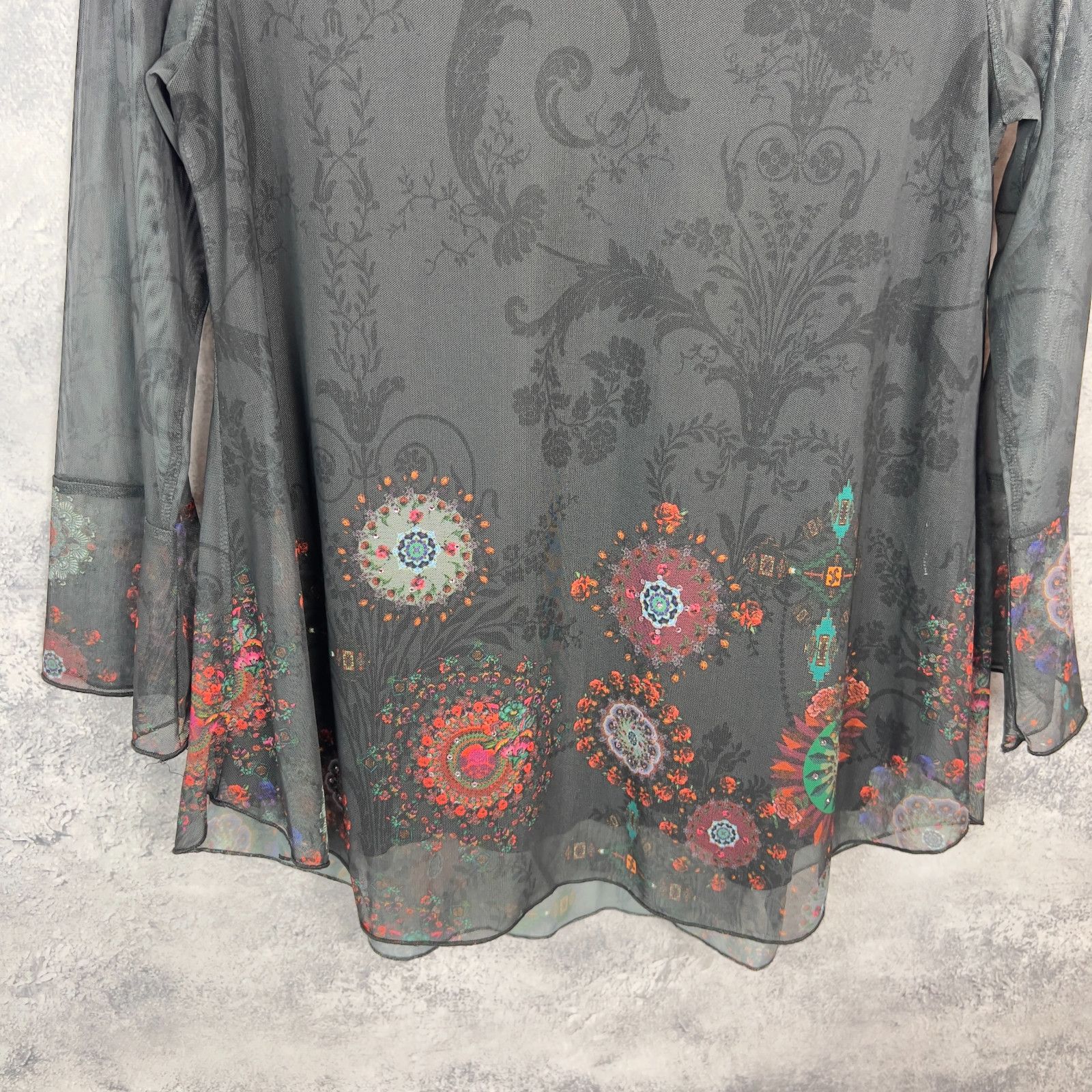 Desigual Desigual Blouse Women's Size M Black Long Sleeve` Size M / US 6-8 / IT 42-44 - 3 Thumbnail