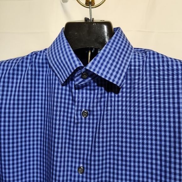 Banana Republic Banana Republic Non-Iron Slim Fit Long Sleeve Plaid Men's Sh Size US M / EU 48-50 / 2 - 9 Thumbnail