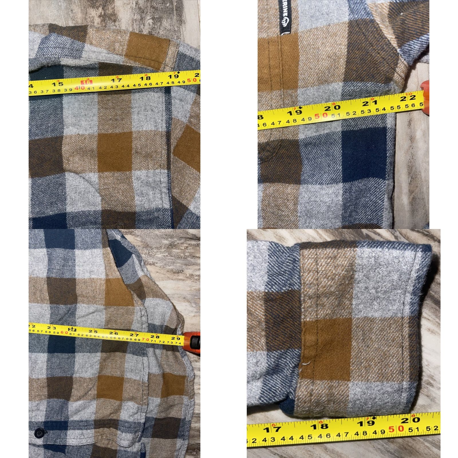 Vintage Wolverine Button-Up Shirt Men L Flannel Checkered Long Sleeve Gray Blue Tan Casual Workwear Size US L / EU 52-54 / 3 - 9 Thumbnail
