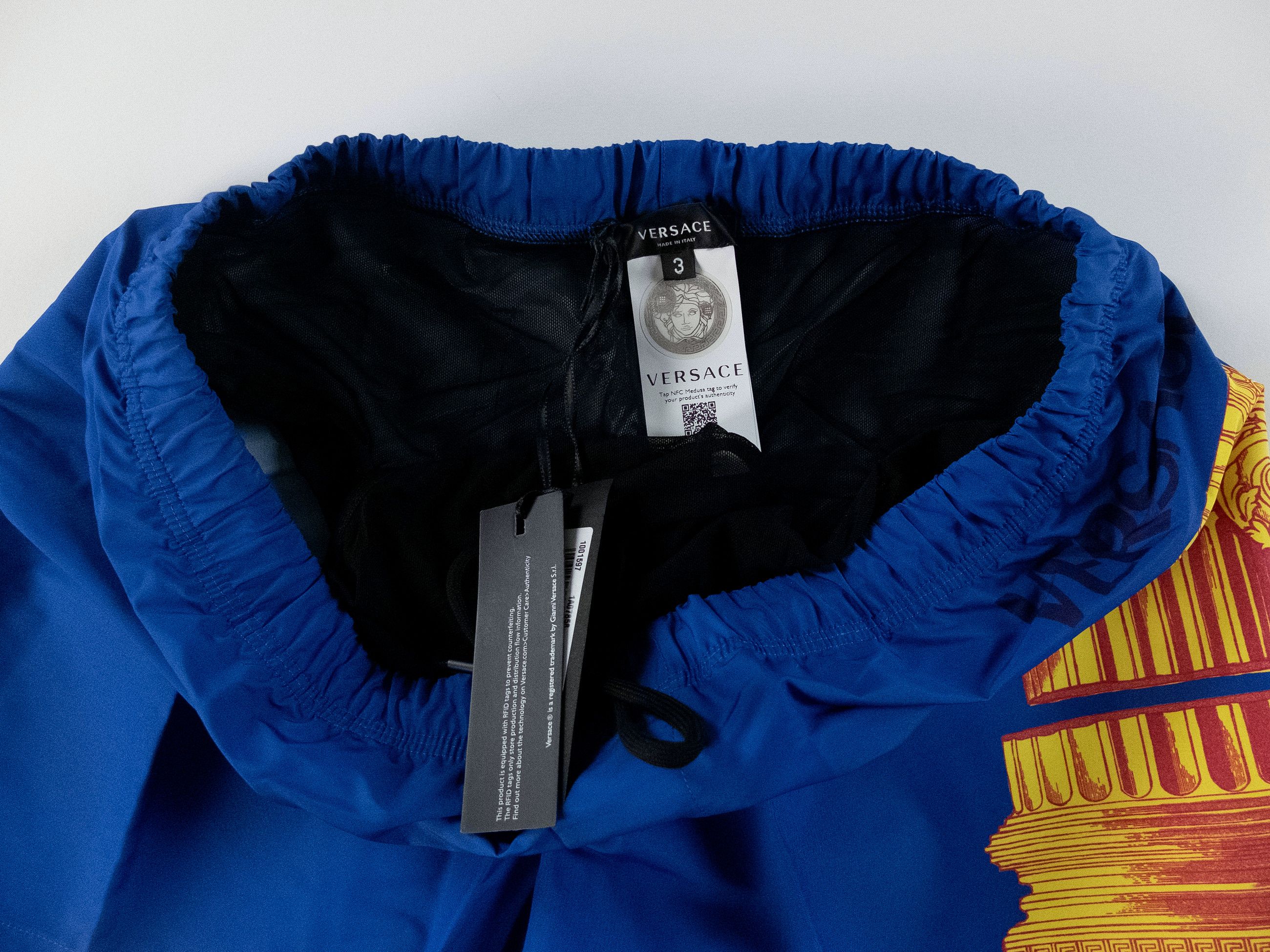 Versace VERSACE Colonnia blue Greek Column print swim shorts Small Size US 30 / EU 46 - 8 Thumbnail