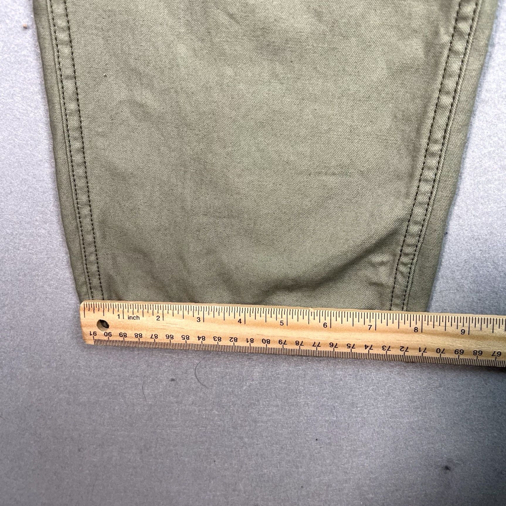 Olive VINTAGE Acapulco Gold Chino Pants Men 34 Olive Green Straight Leg Adult 34 Green 90s Mens Size US 34 / EU 50 - 6 Thumbnail
