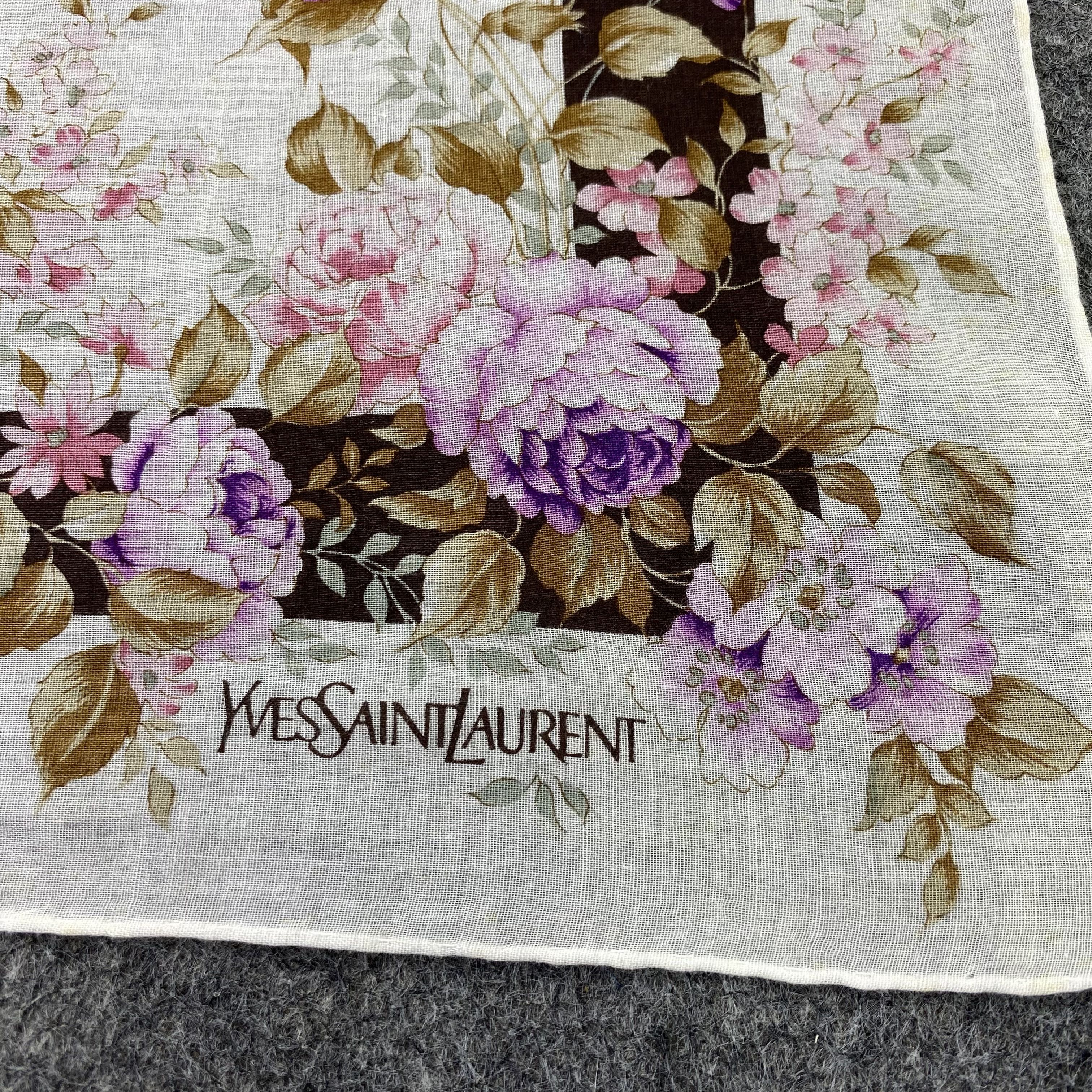 Vintage × Yves Saint Laurent Yves Saint Laurent Handkerchief / Bandana / Neckerchief-B526 Size ONE SIZE - 5 Thumbnail