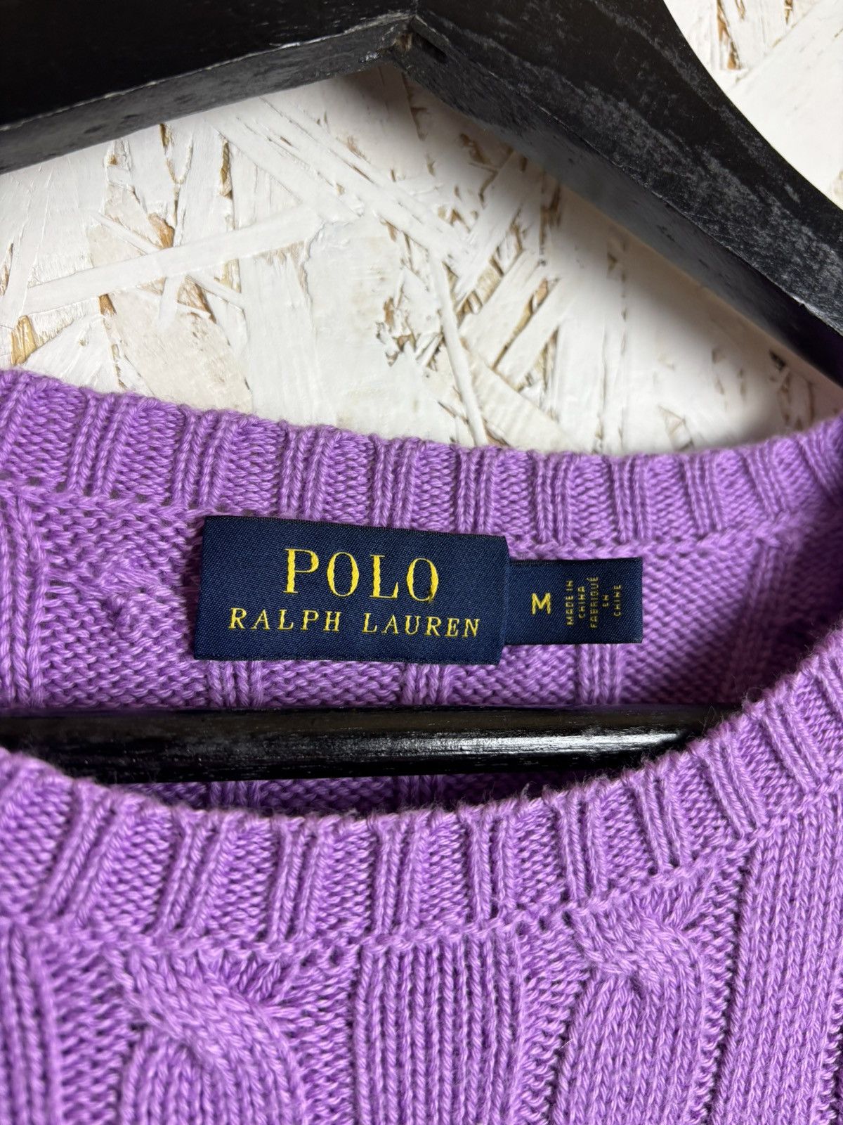 Polo Ralph Lauren Polo By Ralph Lauren Purple Cable Knit Sweater Size M Size M / US 6-8 / IT 42-44 - 6 Thumbnail