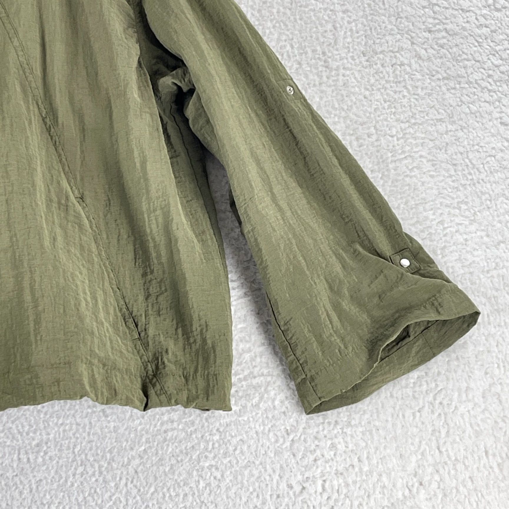 J. Jill J. Jill Jacket Womens Size XL Green Full Zip Long Sleeve Lightweight Mock Neck Size XL / US 12-14 / IT 48-50 - 4 Thumbnail